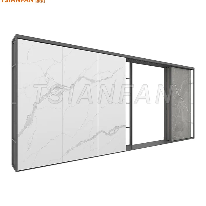 eyecatching granite slab displays for tile showrooms